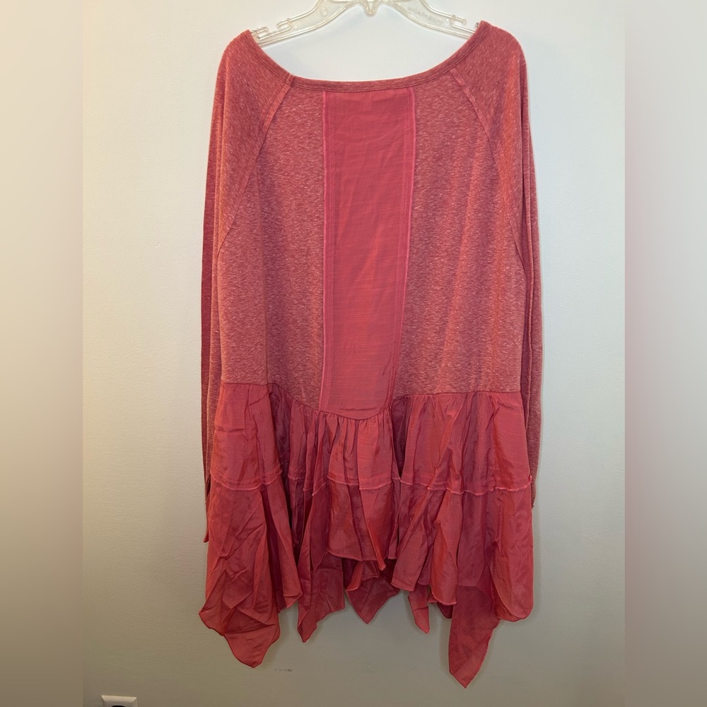 Coral Pink, Layered Tunic - Picture 2 of 2